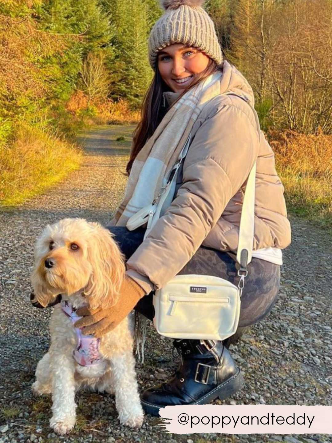 Dog walking bag, oyster white / COCOPUP