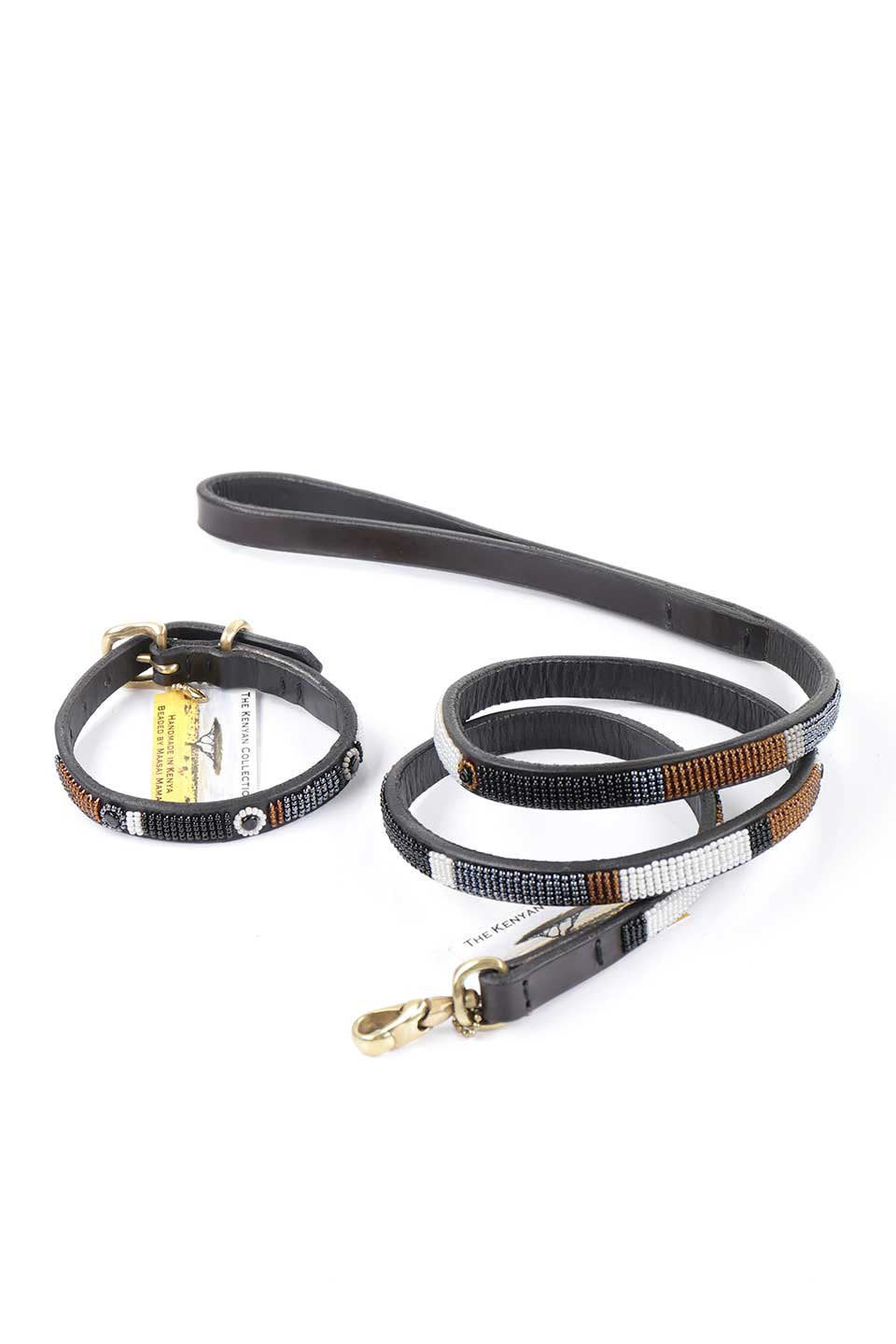 1/2" Oryx Bead Dog Lead / THE KENYAN COLLECTION