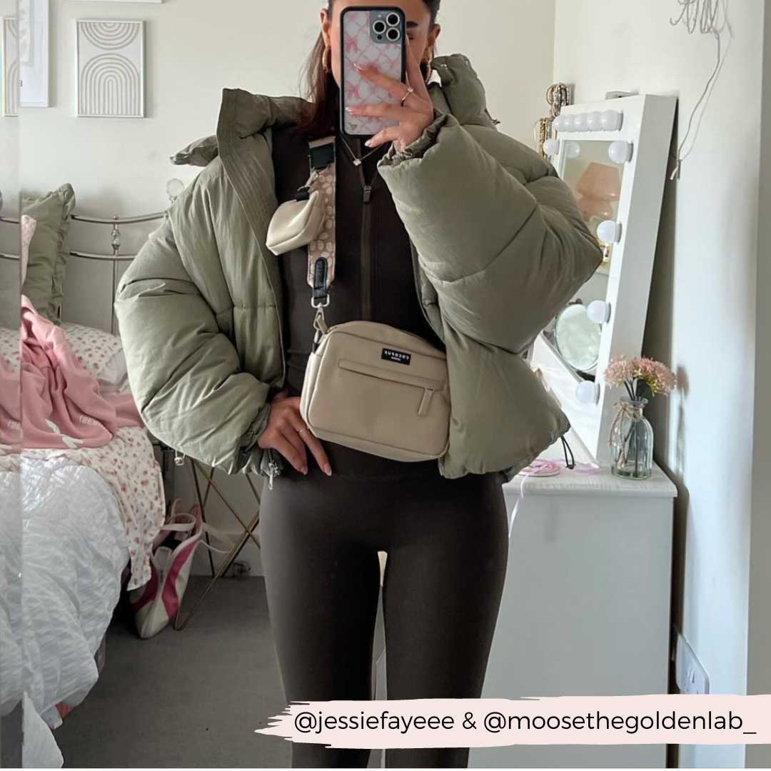 Mocha Flower Luxe Bag Strap / COCOPUP