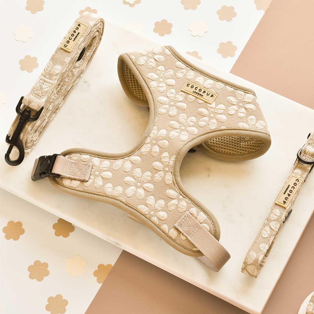 Mocha Flower Luxe Harness / COCOPUP