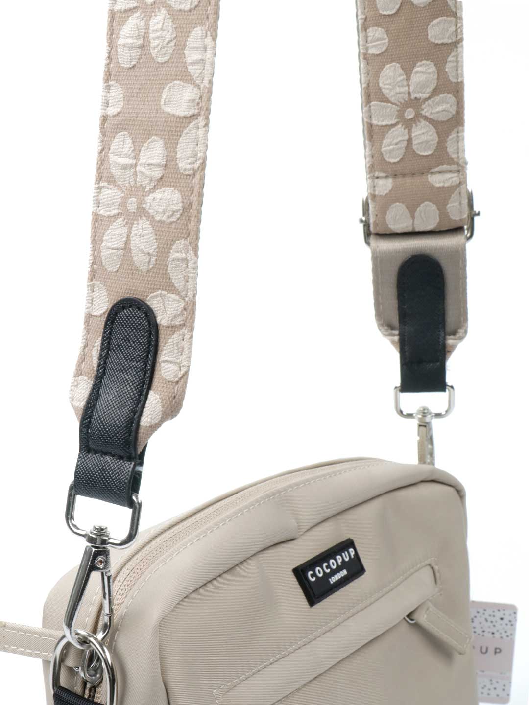Mocha Flower Luxe Bag Strap / COCOPUP