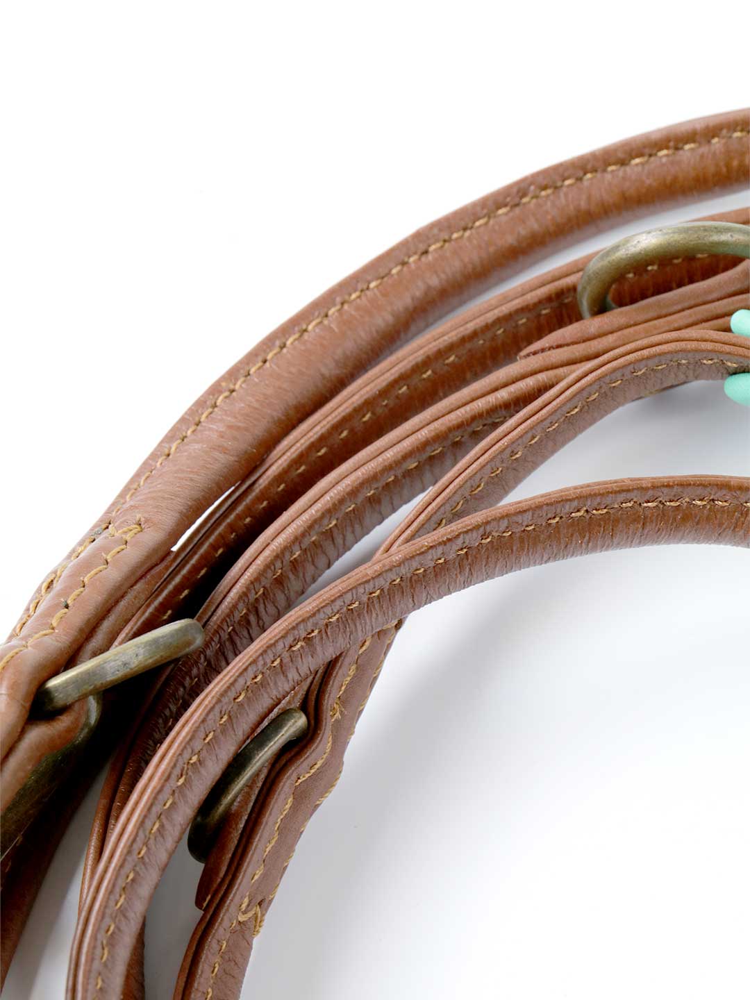 Extra Long Bobby Brown Dog Lead / DOG WITH A MISSION