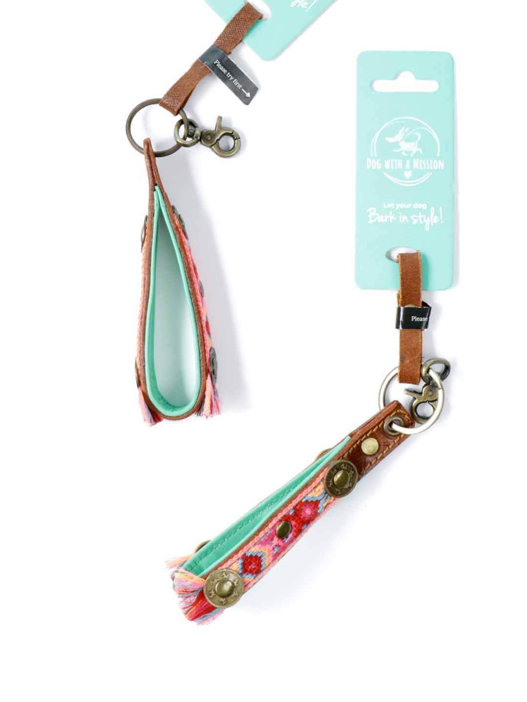 BOHO ROSA KEY RING / DOG WITH A MISSION