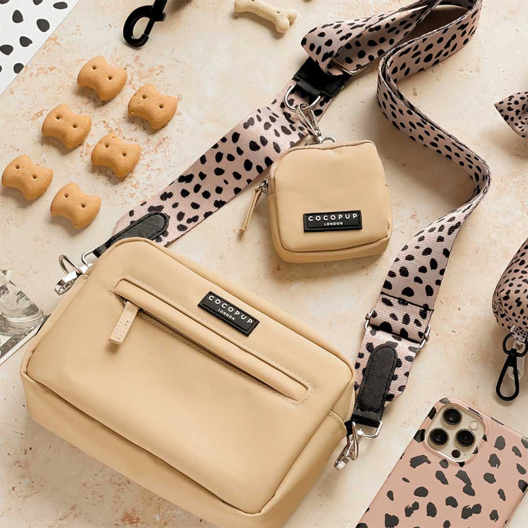 Dog walking bag, tan / COCOPUP