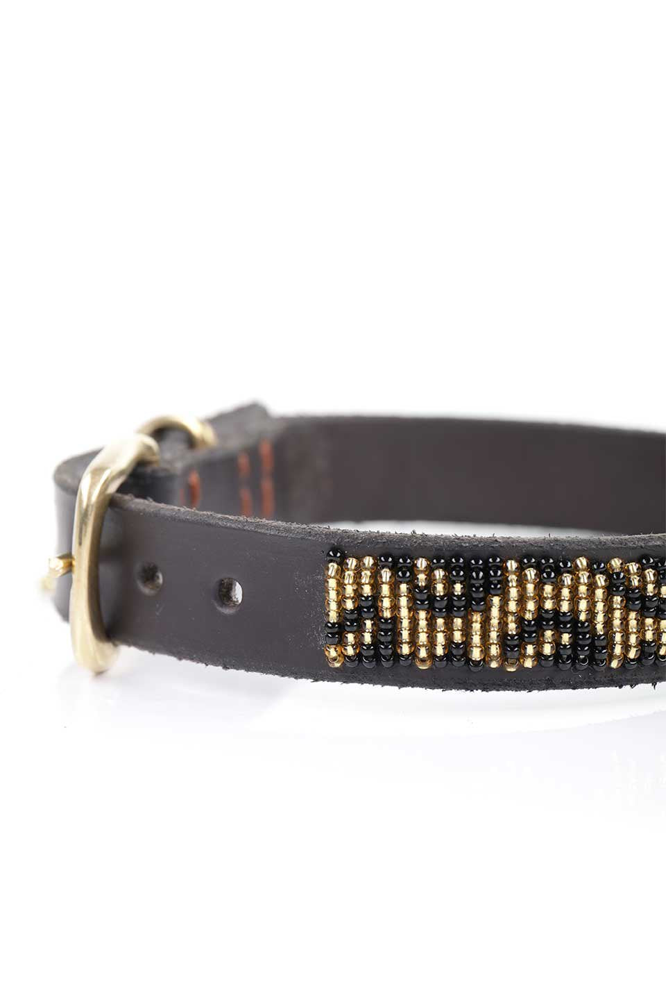 Leopard Beaded Dog Collar 14" レオパード・ビーズドッグカラー / by THE KENYAN COLLECTION