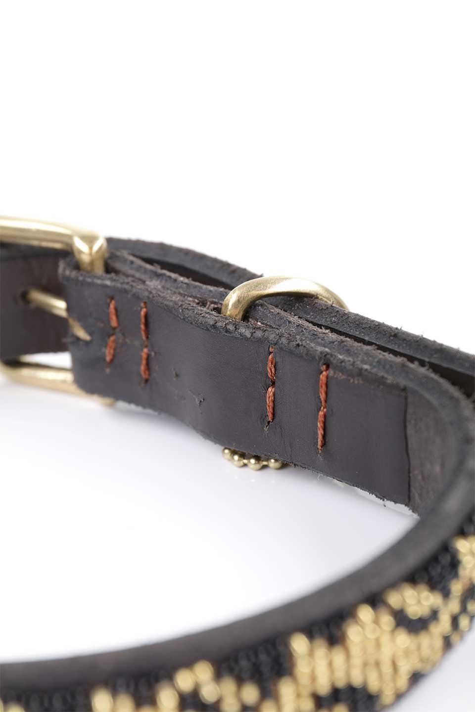 Leopard Beaded Dog Collar 14" レオパード・ビーズドッグカラー / by THE KENYAN COLLECTION