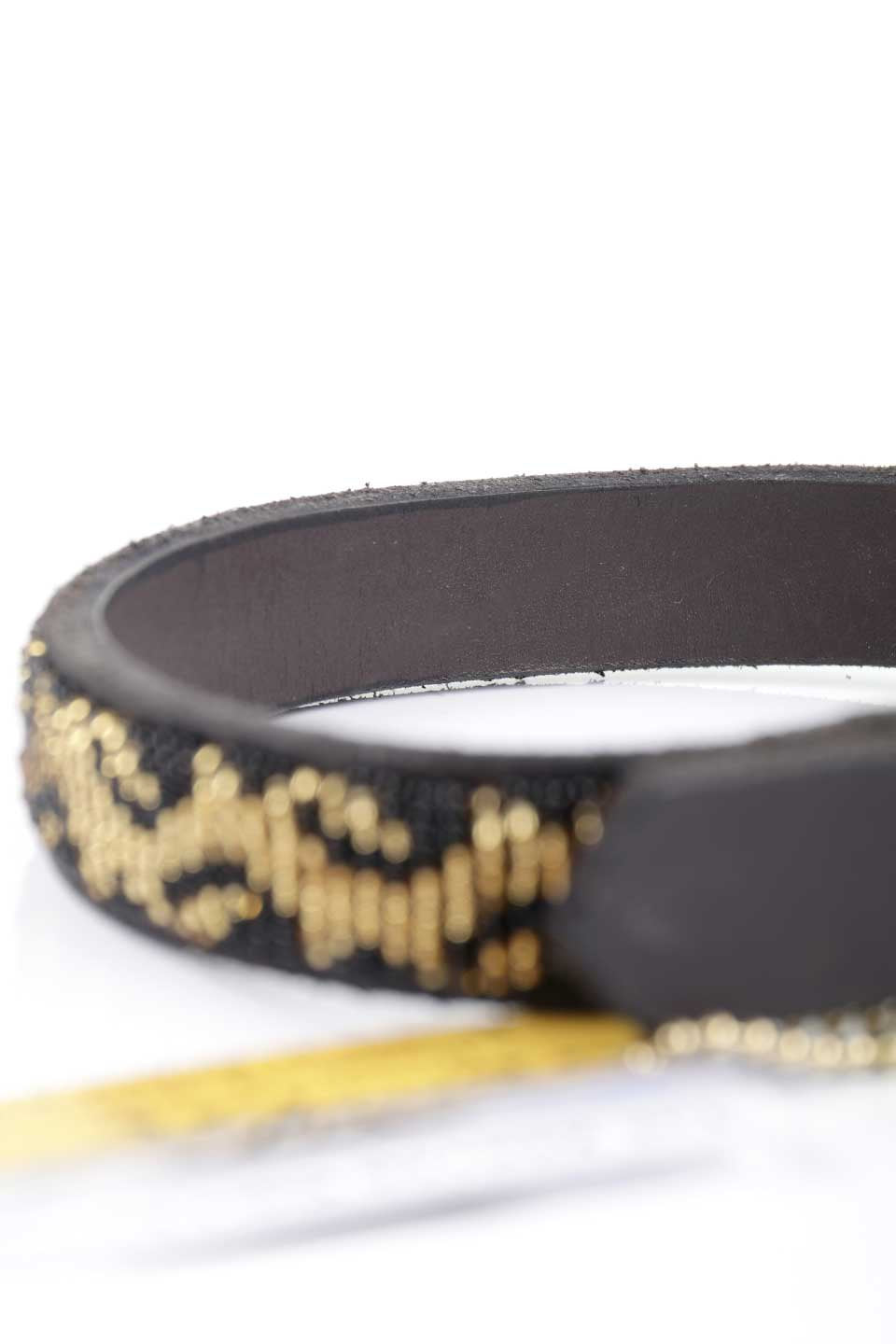 Leopard Beaded Dog Collar 14" レオパード・ビーズドッグカラー / by THE KENYAN COLLECTION