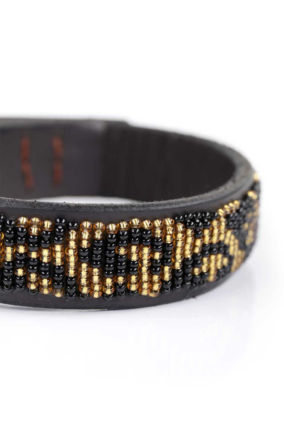 Leopard Beaded Dog Collar 10" レオパード・ビーズドッグカラー / by THE KENYAN COLLECTION