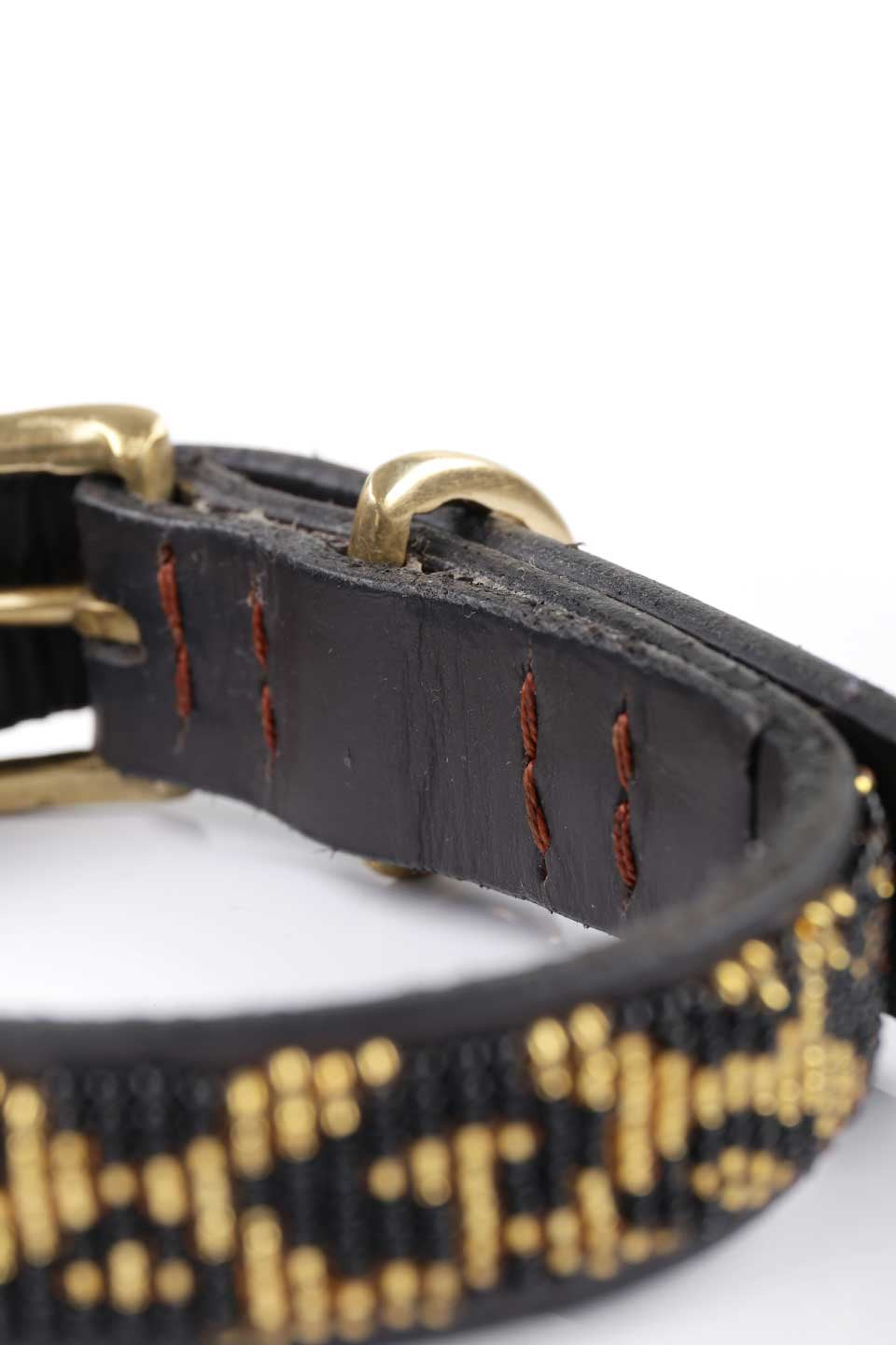 Leopard Beaded Dog Collar 10" レオパード・ビーズドッグカラー / by THE KENYAN COLLECTION