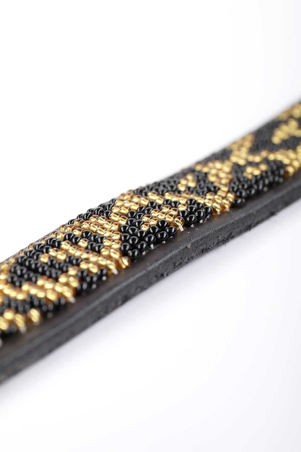 Leopard Beaded Dog Collar 10" レオパード・ビーズドッグカラー / by THE KENYAN COLLECTION