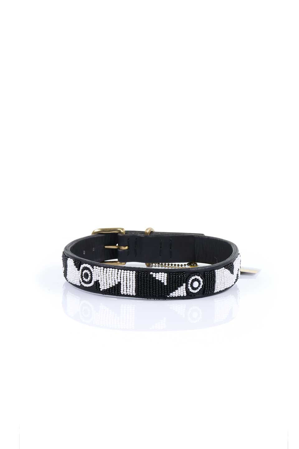 Evony&Ivory Beaded Dog Collar 18" エボニー&アイボリー・ビーズドッグカラー / by THE KENYAN COLLECTION