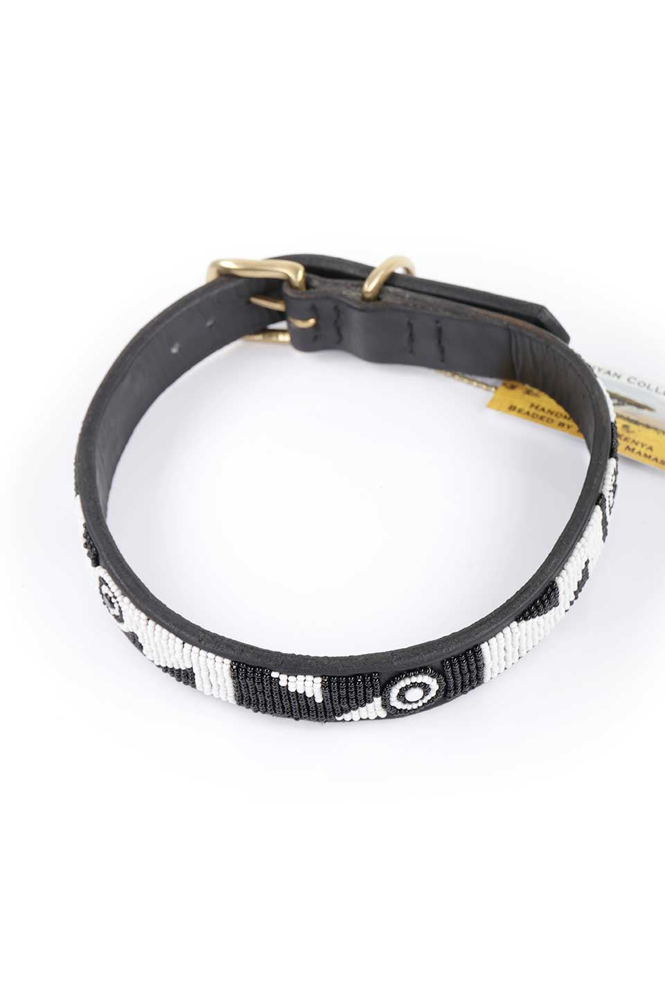 Evony&Ivory Beaded Dog Collar 18" エボニー&アイボリー・ビーズドッグカラー / by THE KENYAN COLLECTION