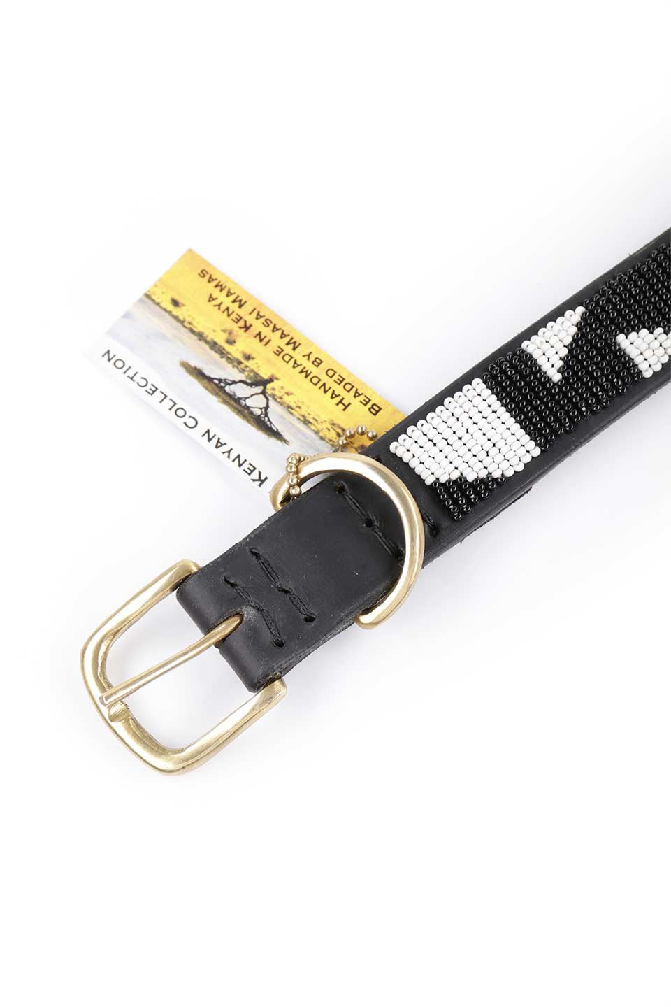 18" Ebony & Ivory Beaded Dog Collar / THE KENYAN COLLECTION