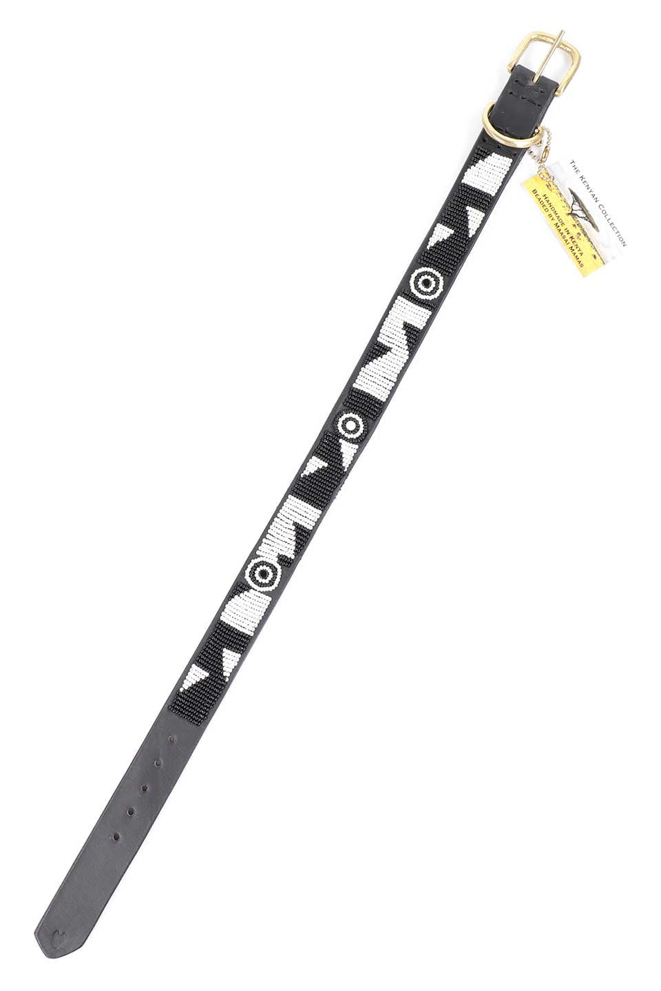 Evony&Ivory Beaded Dog Collar 18" エボニー&アイボリー・ビーズドッグカラー / by THE KENYAN COLLECTION