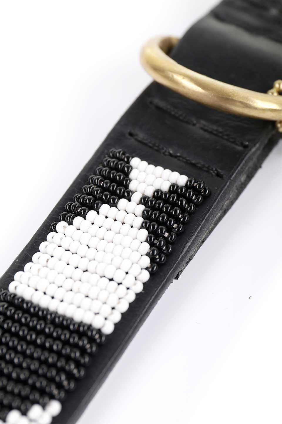 16" Ebony & Ivory Beaded Dog Collar / THE KENYAN COLLECTION