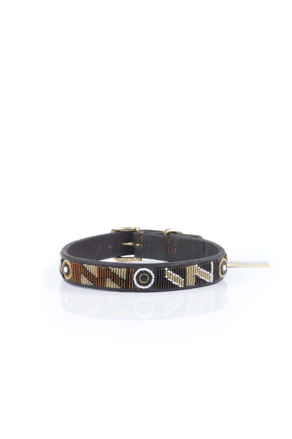 16" Earth Beads Dog Collar / THE KENYAN COLLECTION