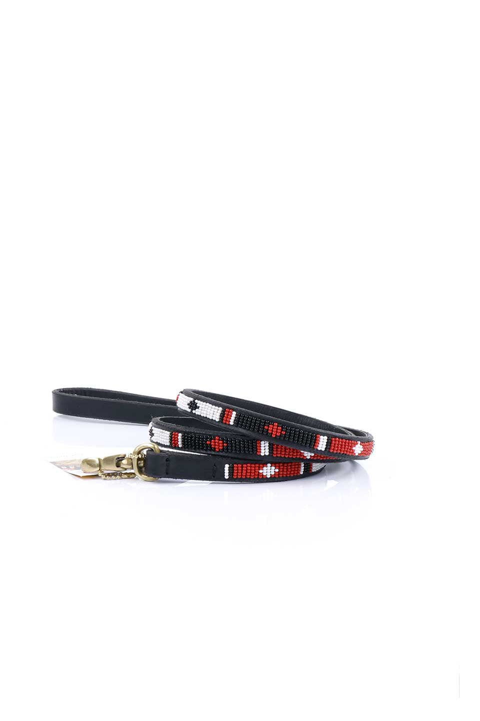 Maasai Shield Beaded Dog Leash 1/2" マサイシールド・ビーズドッグリード / by THE KENYAN COLLECTION