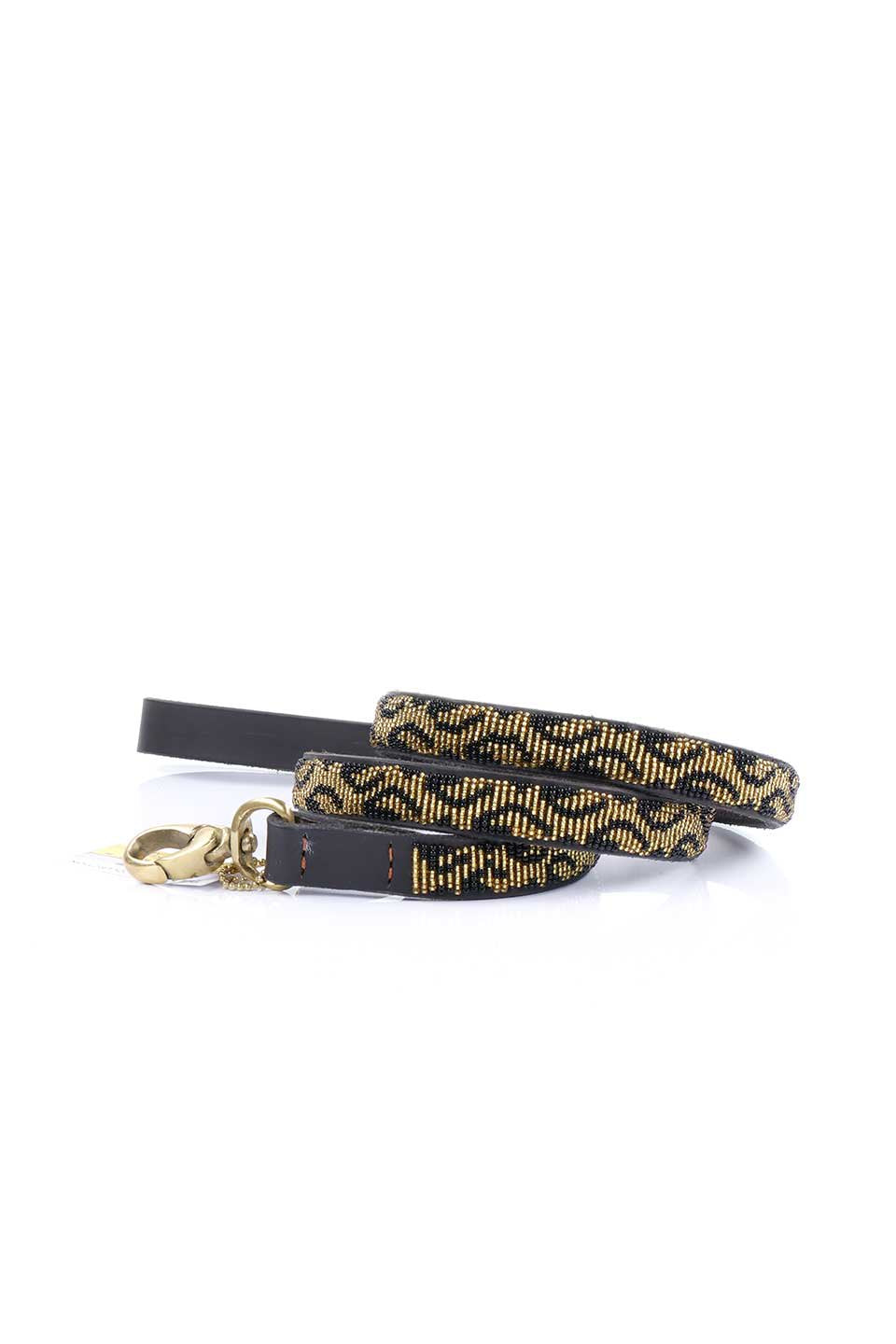Leopard Beaded Dog Leash 3/4" レオパード・ビーズドッグリード / by THE KENYAN COLLECTION
