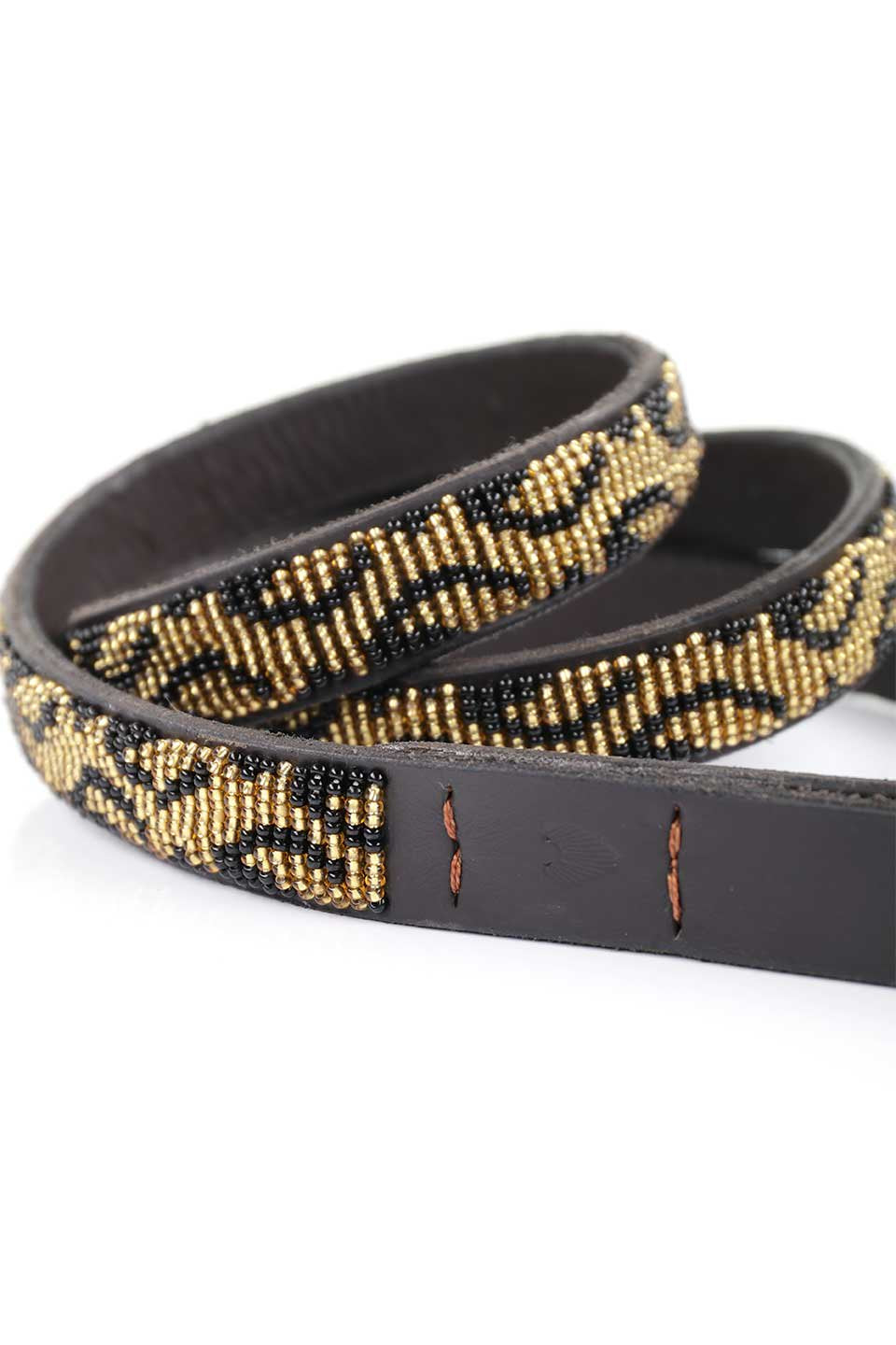 Leopard Beaded Dog Leash 3/4" レオパード・ビーズドッグリード / by THE KENYAN COLLECTION