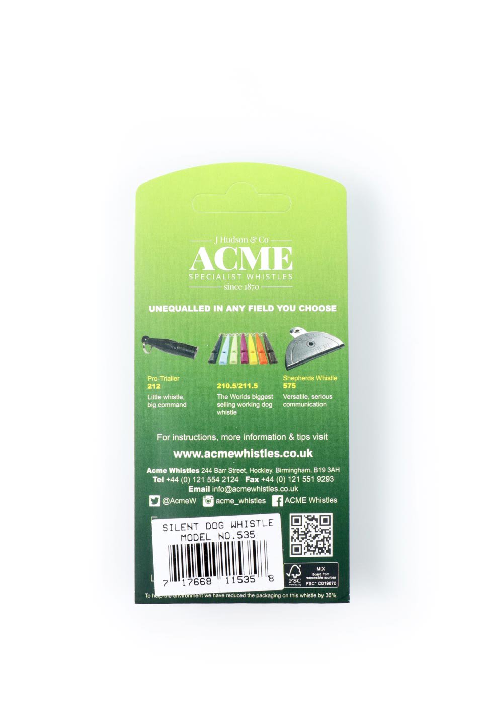 Acme Silent Dog Whistle (Nickel) アクメ社・サイレントドッグホイッスル(ニッケル) / Acme