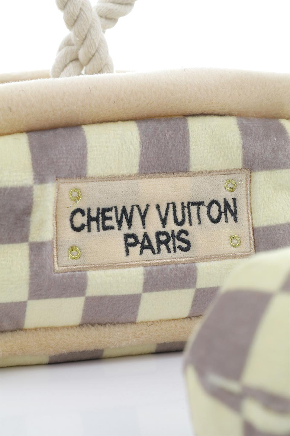 Checker Chewy Vuiton Trunk ルイヴィトン・アズール柄トランク・パロディーぬいぐるみ