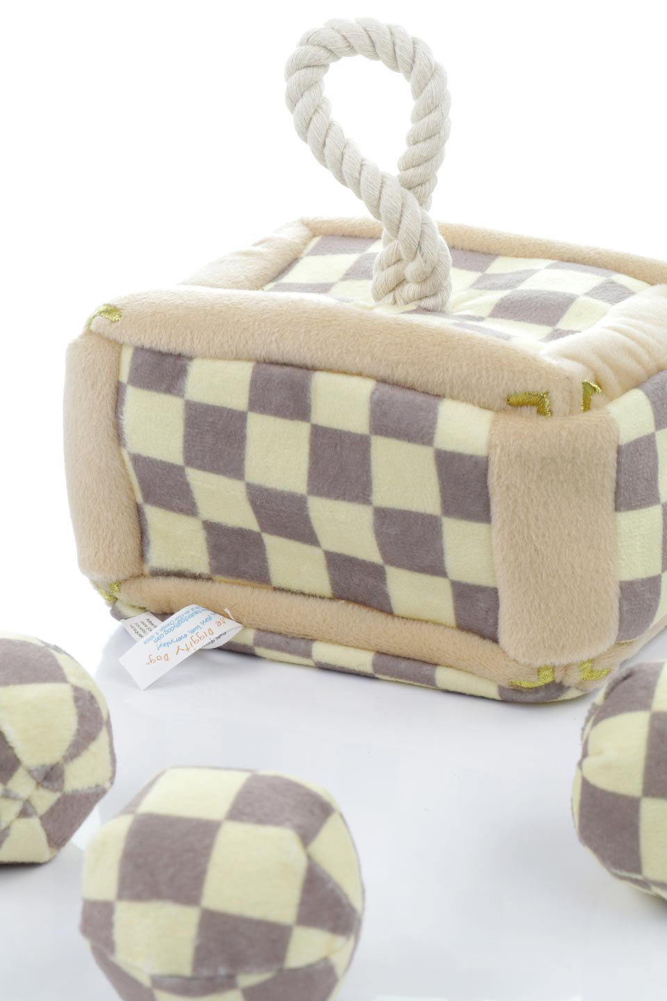 Checker Chewy Vuiton Trunk ルイヴィトン・アズール柄トランク・パロディーぬいぐるみ