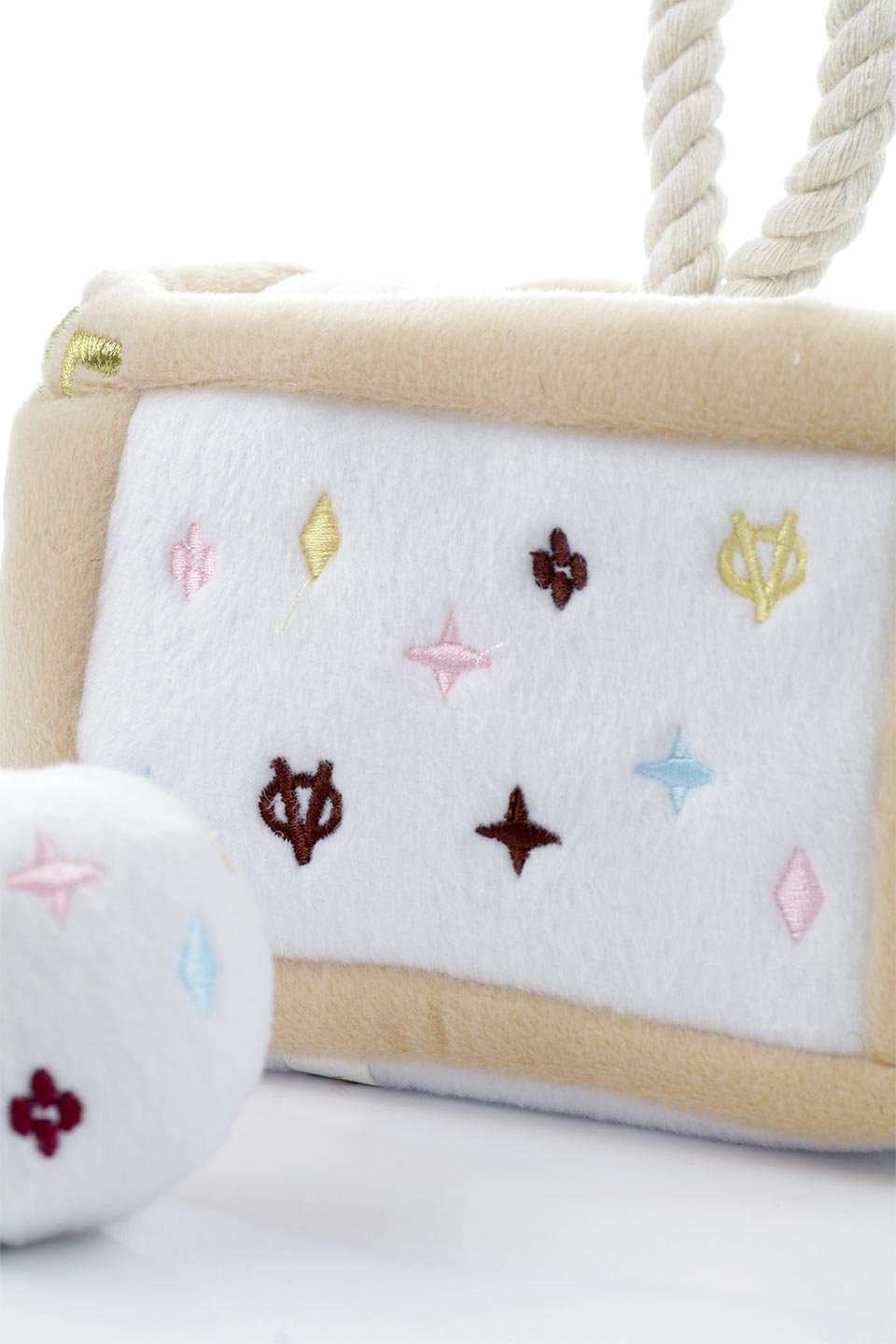 White Chewy Vuiton Interactive Trunk ルイヴィトン・マルチカラートランク・パロディーぬいぐるみ