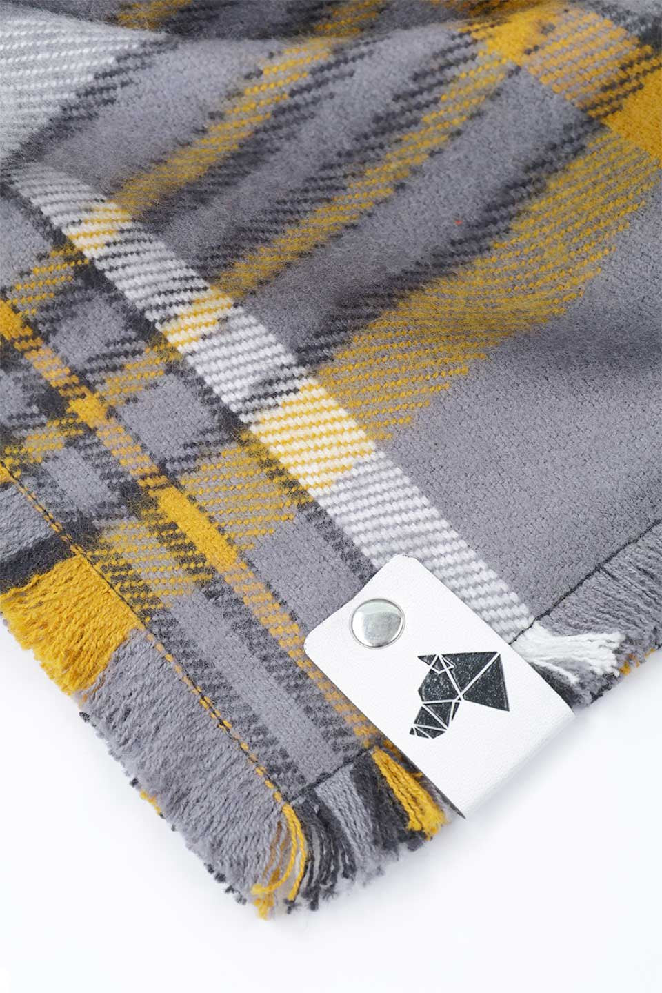 Turmeric Fringed Flannel Dog Bandana ターメリック・フリンジドッグバンダナ / DOGDOG GOOSE