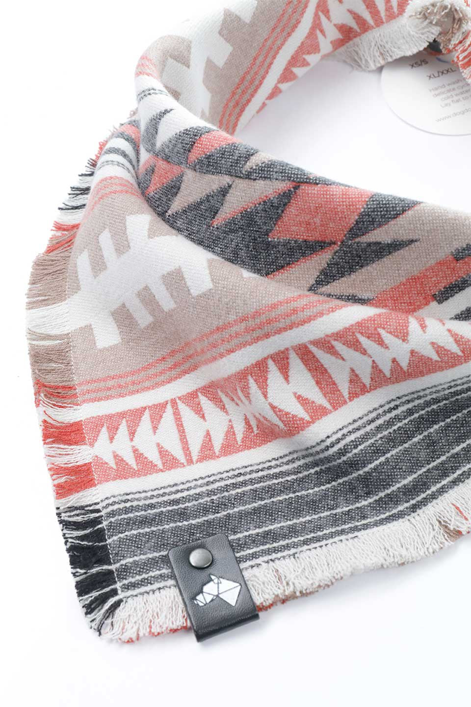 Shale Luxe Fringed Flannel Dog Bandana シェール・フリンジドッグバンダナ / DOGDOG GOOSE
