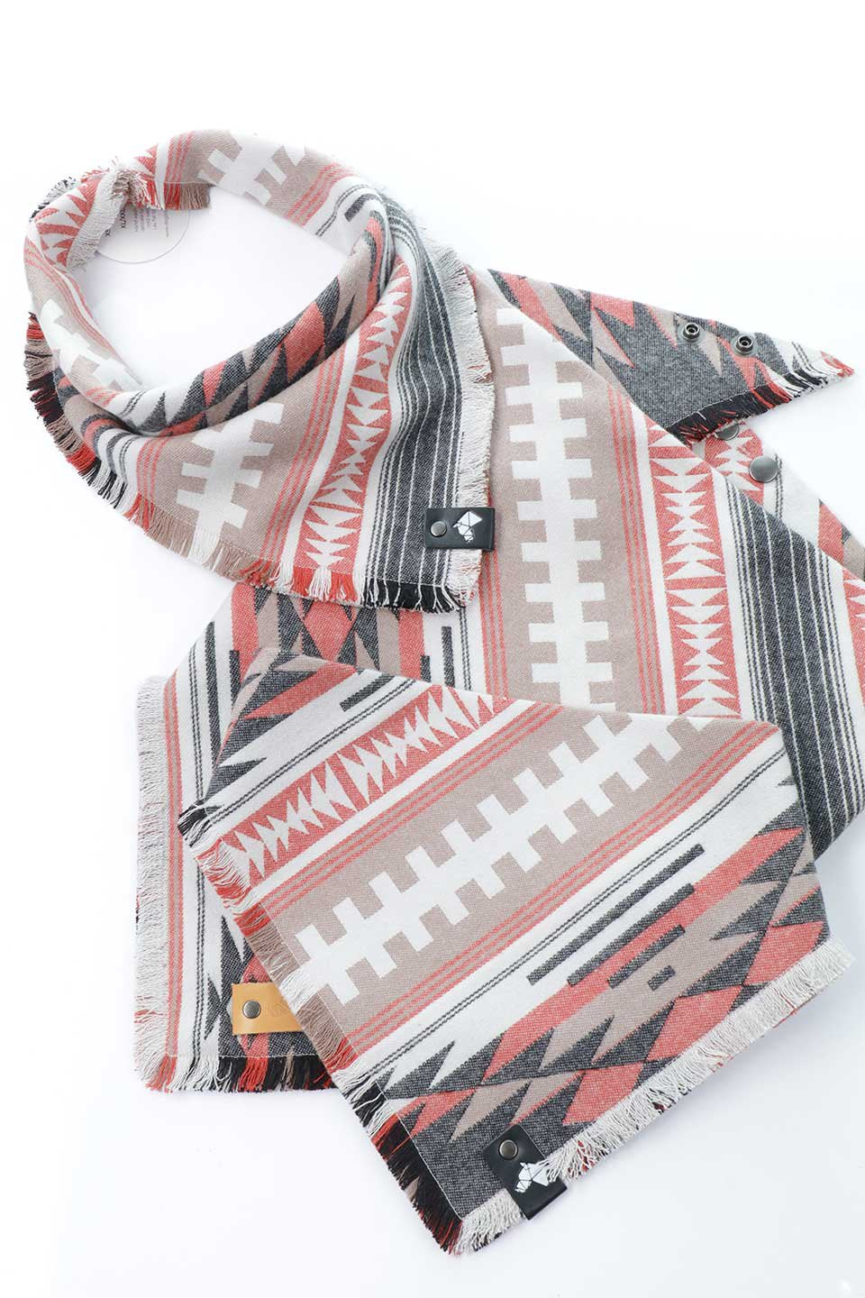 Shale Luxe Fringed Flannel Dog Bandana シェール・フリンジドッグバンダナ / DOGDOG GOOSE