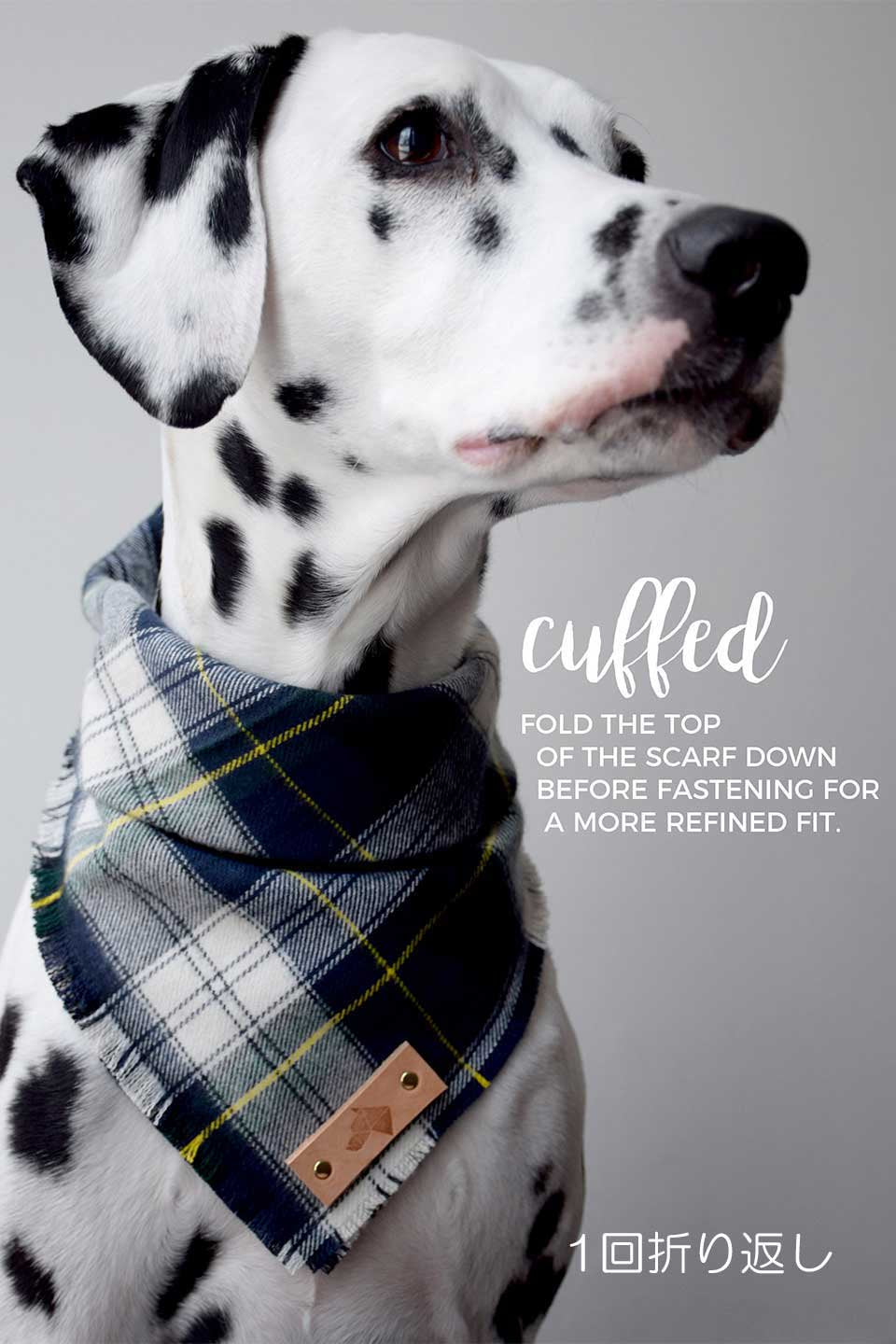Shale Luxe Fringed Flannel Dog Bandana シェール・フリンジドッグバンダナ / DOGDOG GOOSE