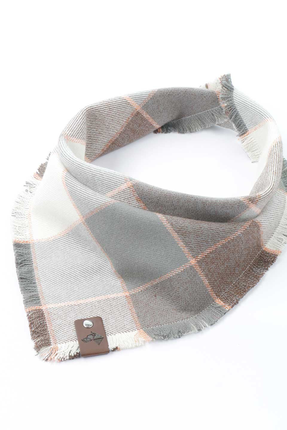 Blush Fringed Flannel Dog Bandana ブラッシュ・フリンジドッグバンダナ / DOGDOG GOOSE