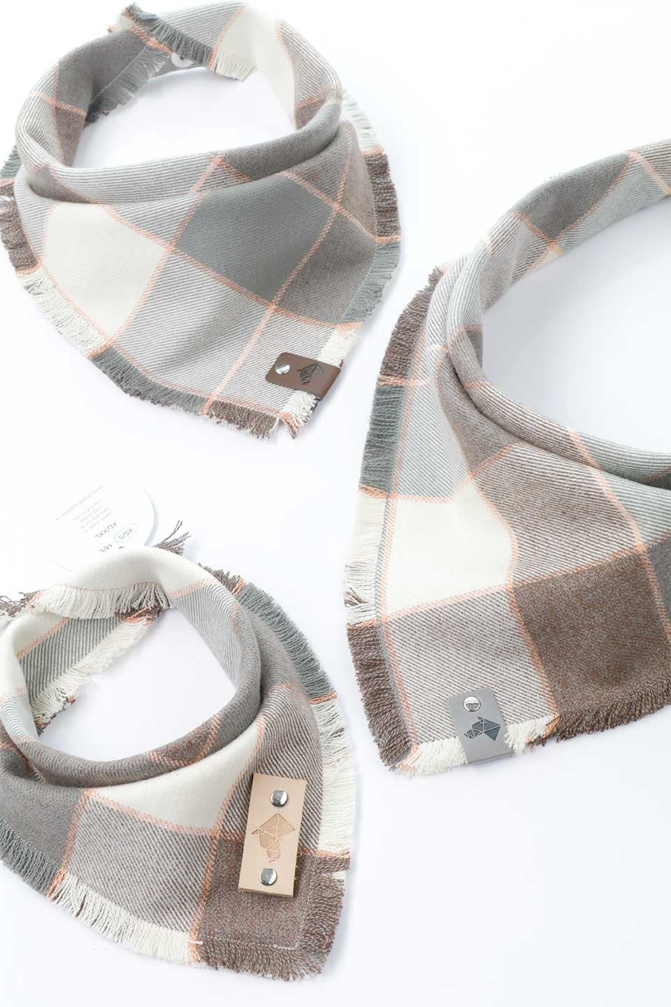 Blush Fringed Flannel Dog Bandana ブラッシュ・フリンジドッグバンダナ / DOGDOG GOOSE