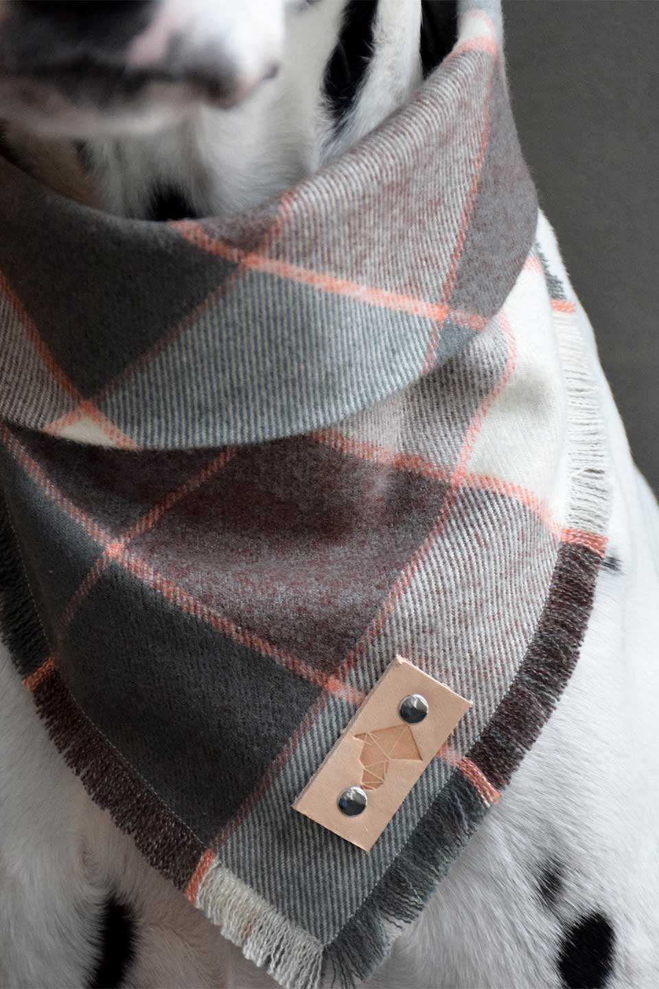 Blush Fringed Flannel Dog Bandana ブラッシュ・フリンジドッグバンダナ / DOGDOG GOOSE