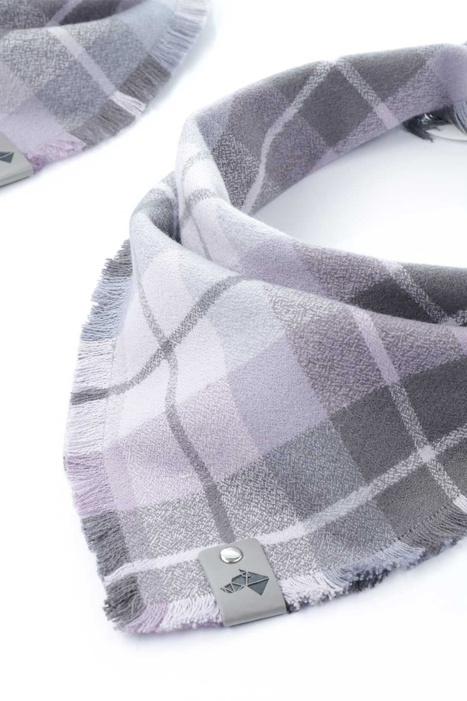 Amethyst Fringed Flannel Dog Bandana アメジスト・フリンジドッグバンダナ / DOGDOG GOOSE