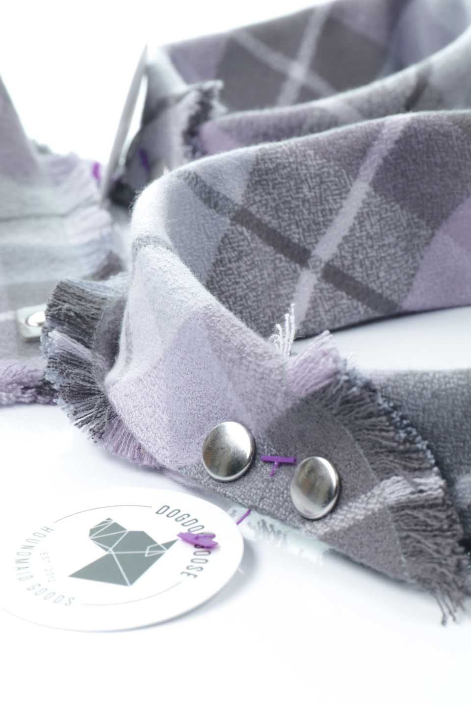 Amethyst Fringed Flannel Dog Bandana アメジスト・フリンジドッグバンダナ / DOGDOG GOOSE