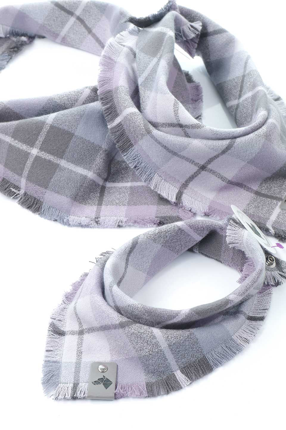 Amethyst Fringed Flannel Dog Bandana アメジスト・フリンジドッグバンダナ / DOGDOG GOOSE