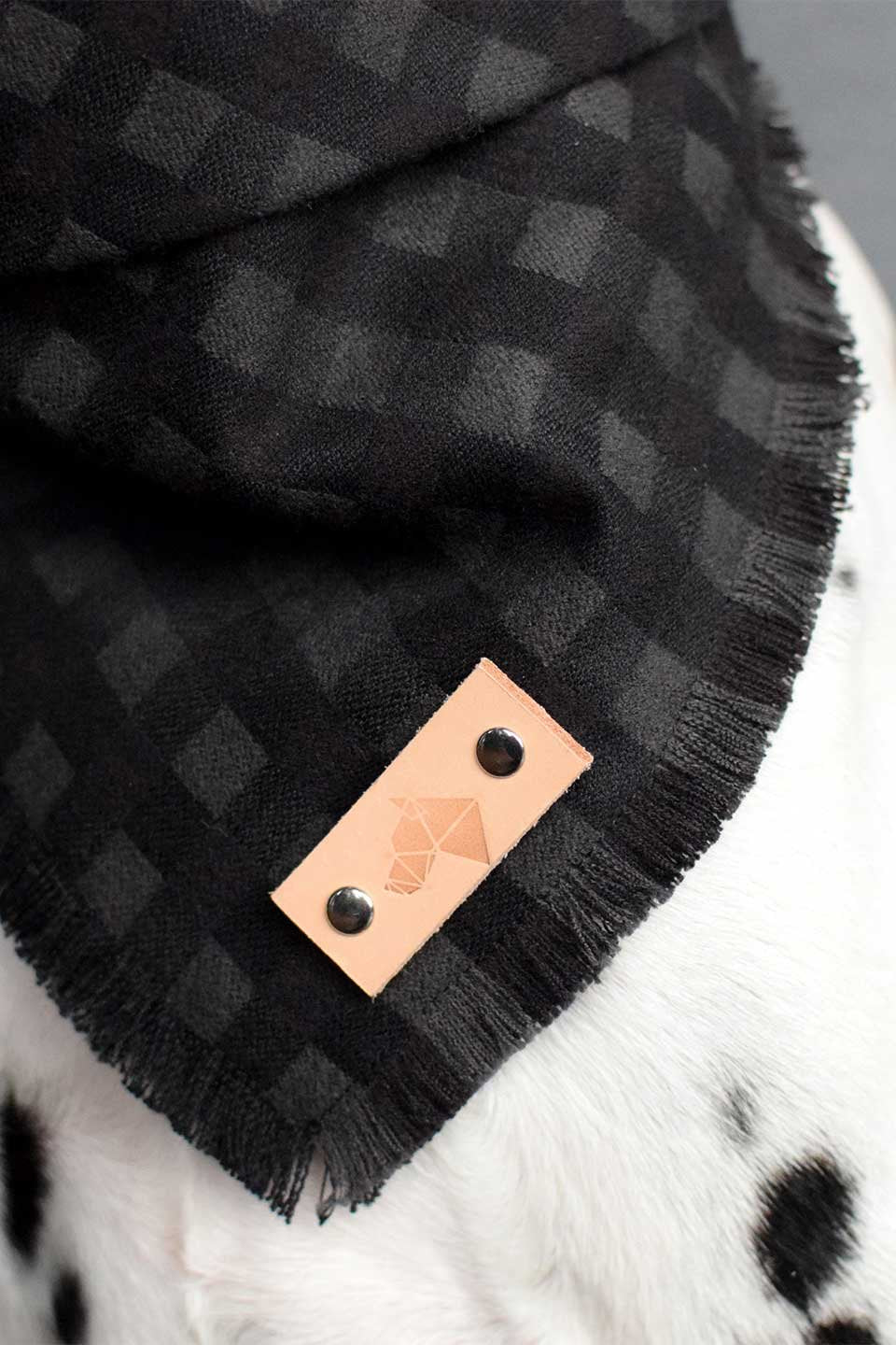 Sepia Fringed Flannel Dog Bandana セピア・フリンジドッグバンダナ / DOGDOG GOOSE
