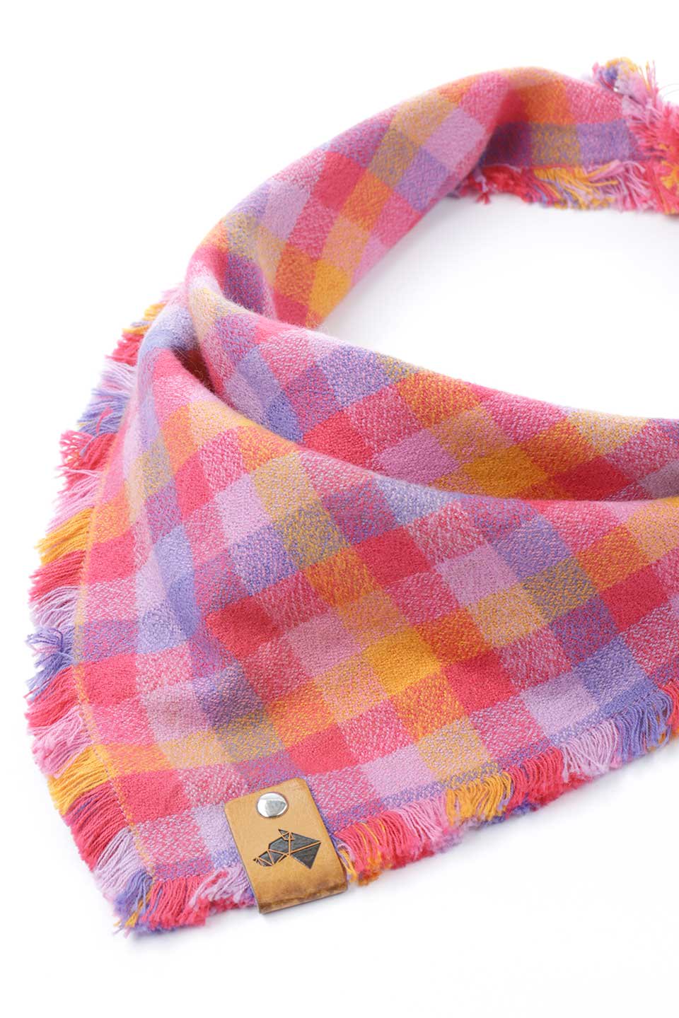 Carnelian Fringed Flannel Dog Bandana カーネリアン・フリンジドッグバンダナ / DOGDOG GOOSE