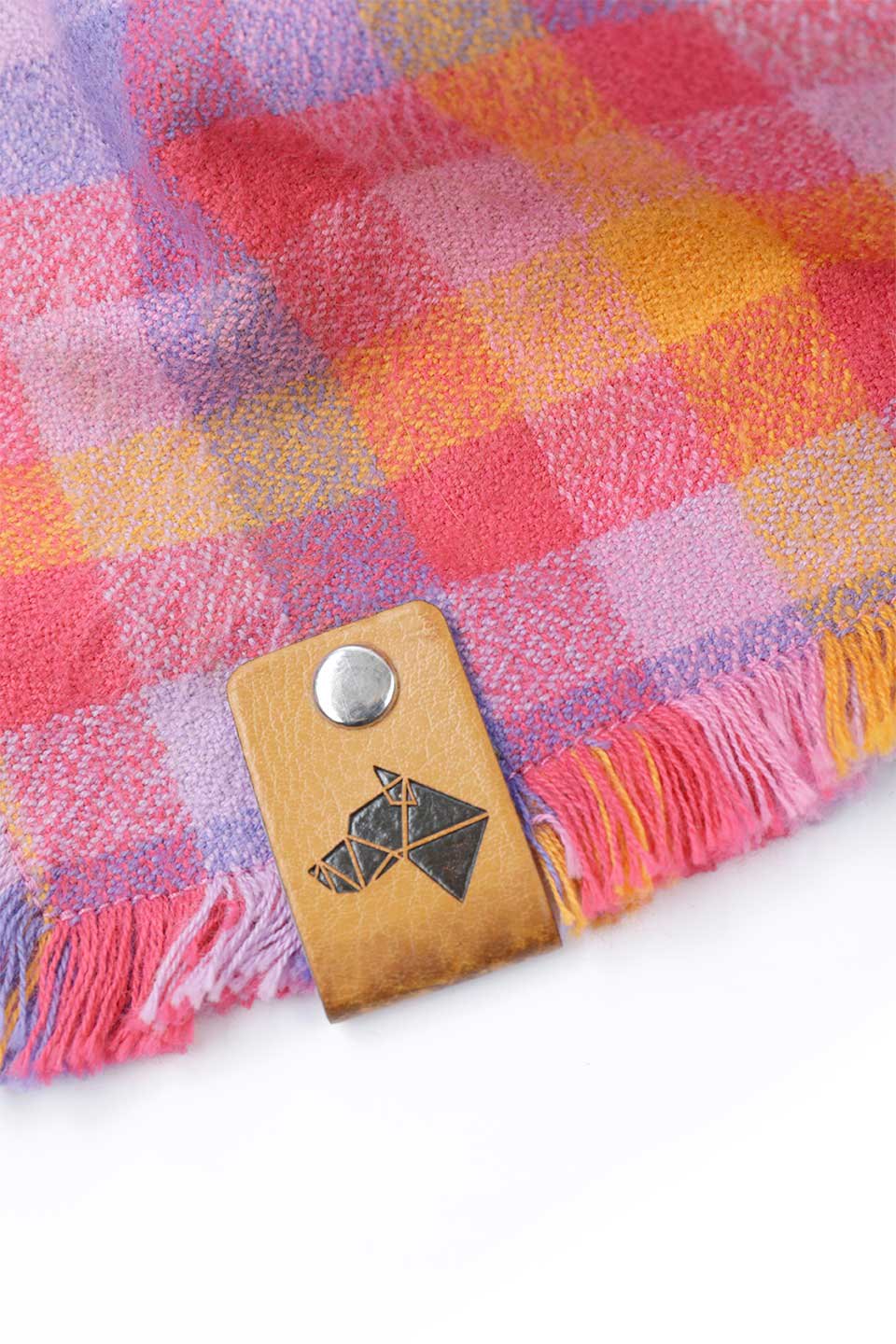Carnelian Fringed Flannel Dog Bandana カーネリアン・フリンジドッグバンダナ / DOGDOG GOOSE