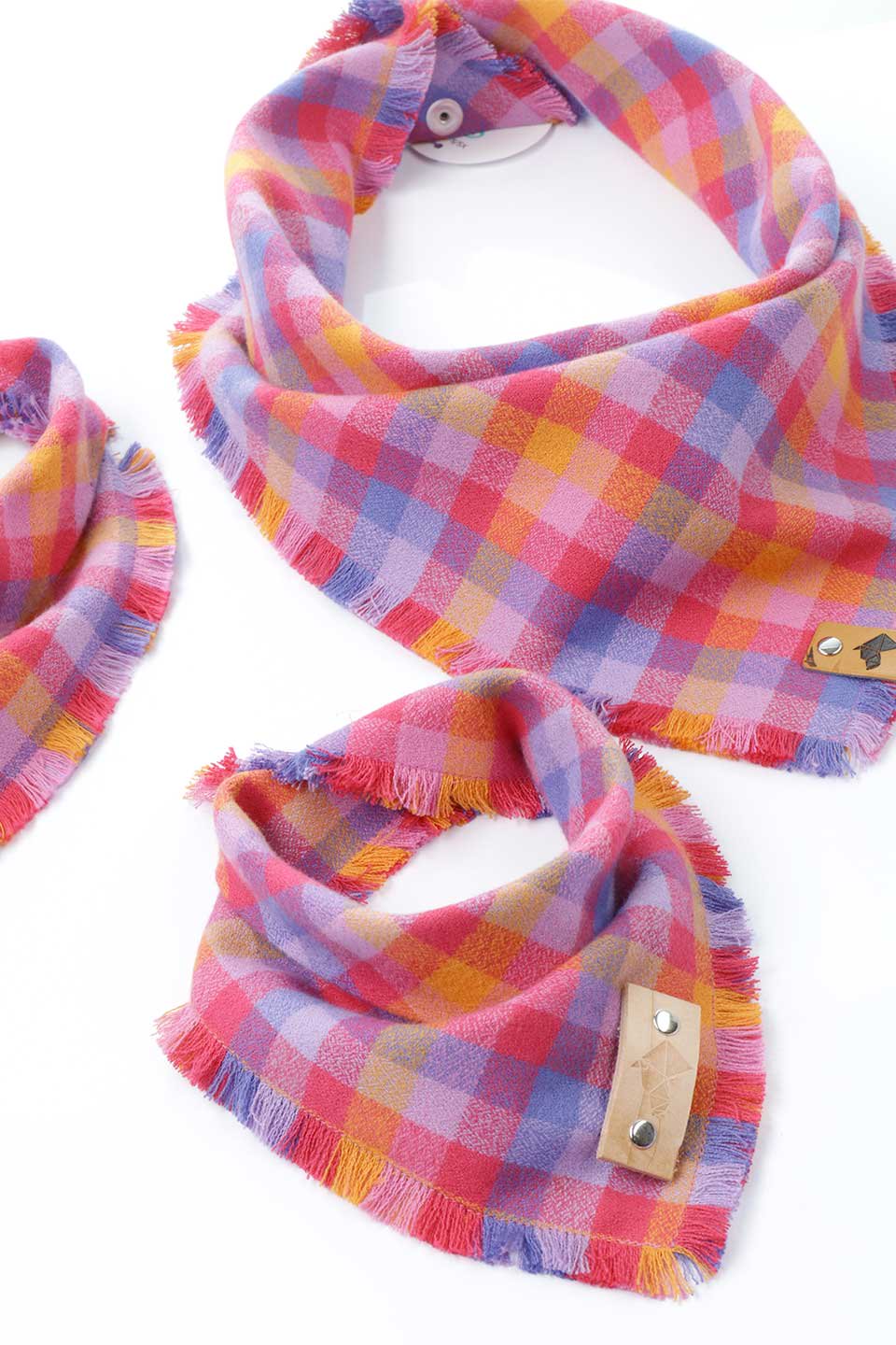 Carnelian Fringed Flannel Dog Bandana カーネリアン・フリンジドッグバンダナ / DOGDOG GOOSE