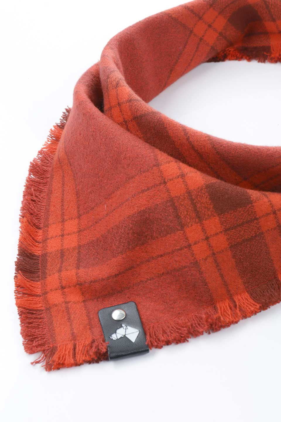 Crimson Fringed Flannel Dog Bandana クリムゾン・フリンジドッグバンダナ / DOGDOG GOOSE