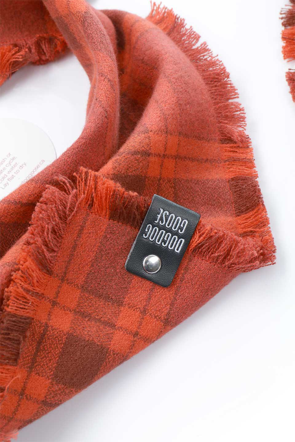 Crimson Fringed Flannel Dog Bandana クリムゾン・フリンジドッグバンダナ / DOGDOG GOOSE