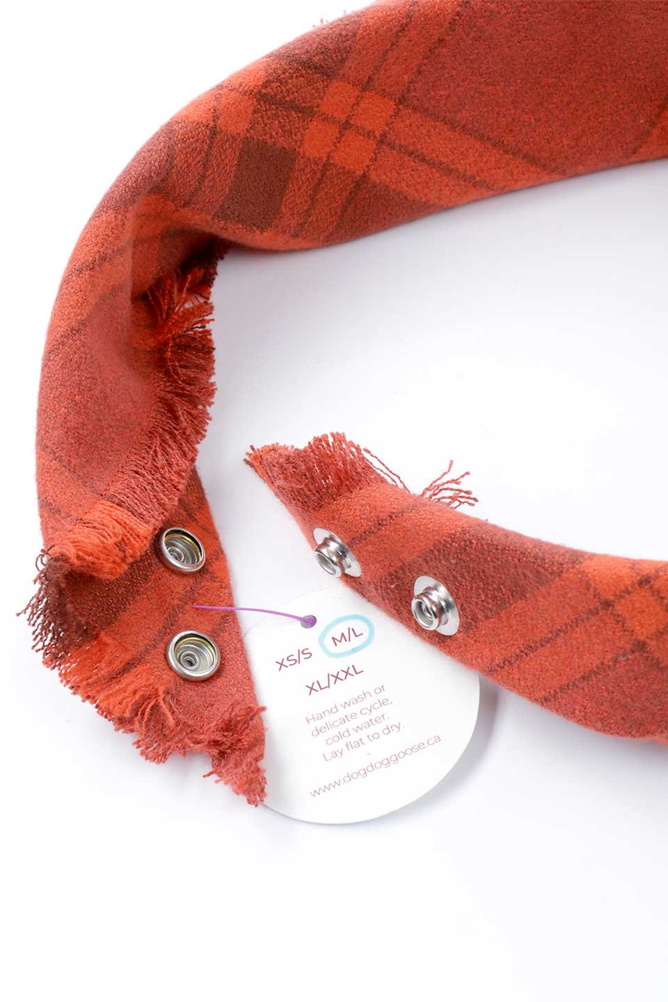 Crimson Fringed Flannel Dog Bandana クリムゾン・フリンジドッグバンダナ / DOGDOG GOOSE