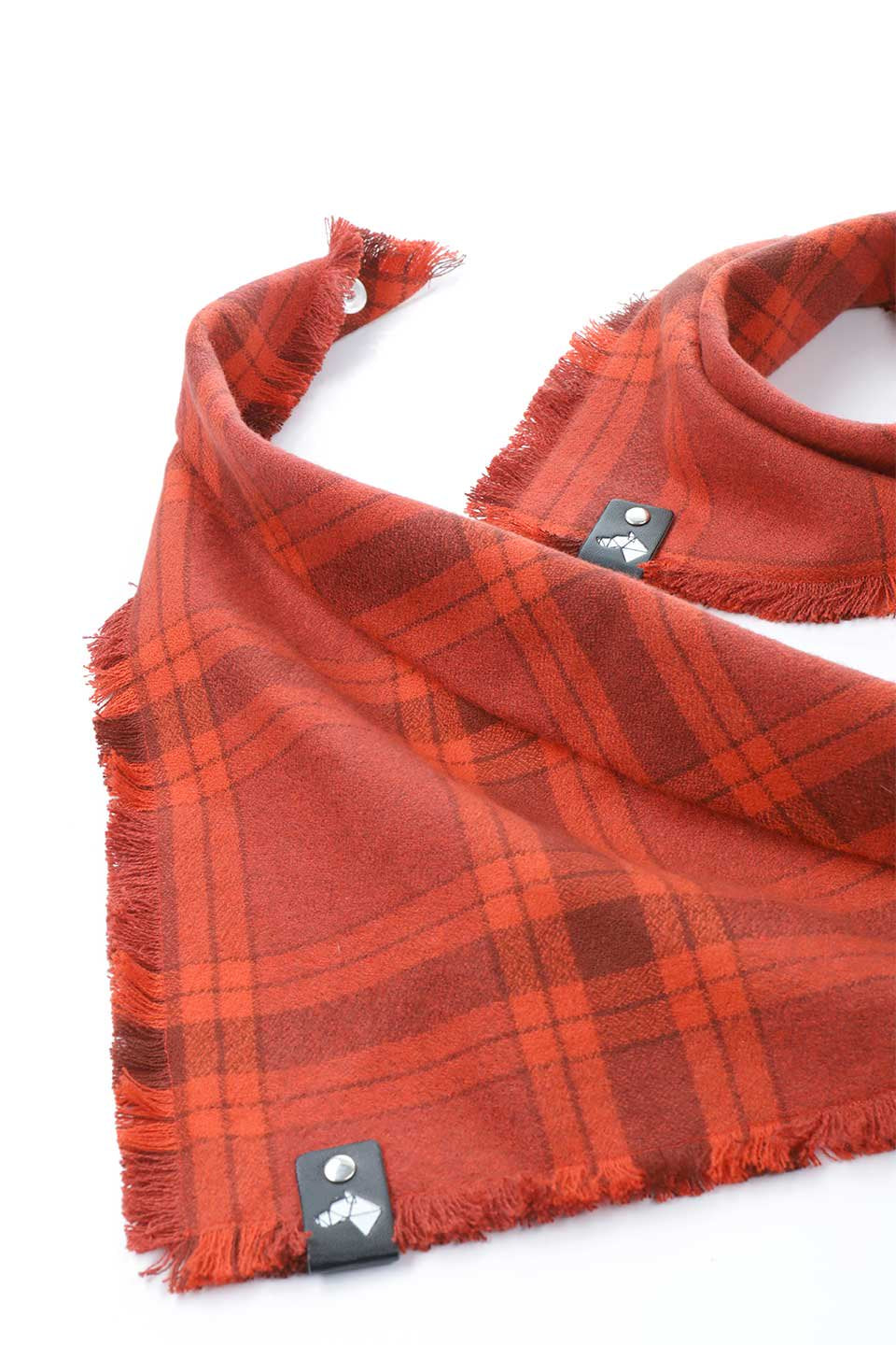 Crimson Fringed Flannel Dog Bandana クリムゾン・フリンジドッグバンダナ / DOGDOG GOOSE