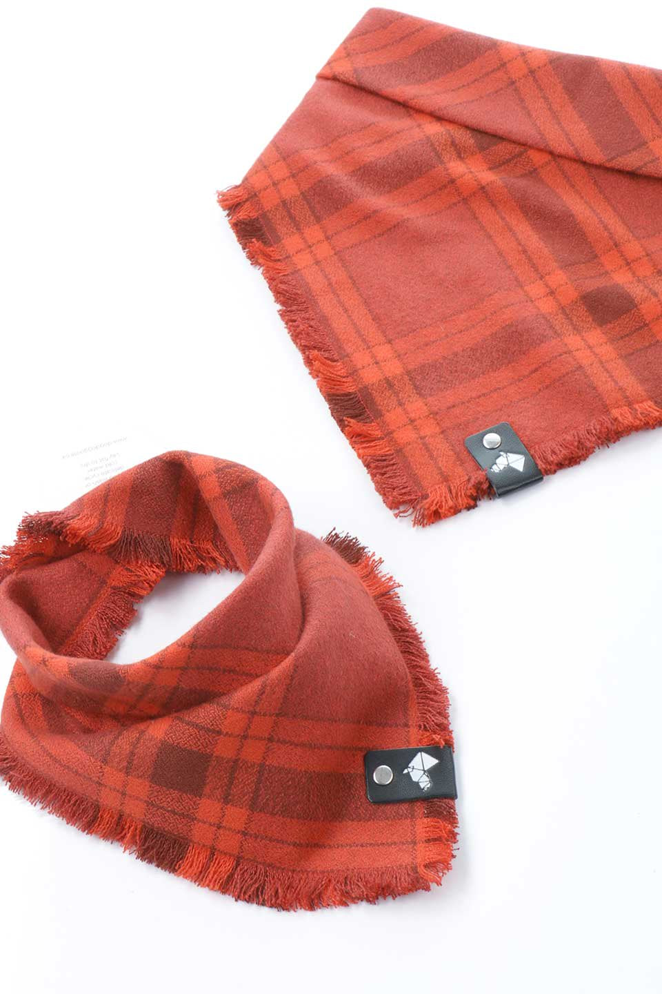 Crimson Fringed Flannel Dog Bandana クリムゾン・フリンジドッグバンダナ / DOGDOG GOOSE