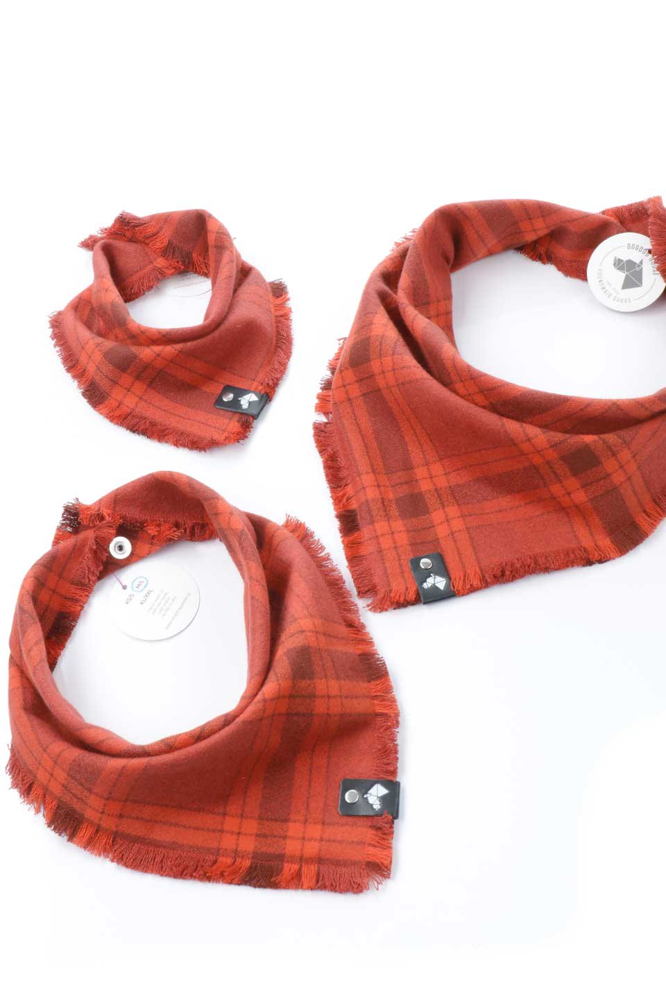 Crimson Fringed Flannel Dog Bandana クリムゾン・フリンジドッグバンダナ / DOGDOG GOOSE