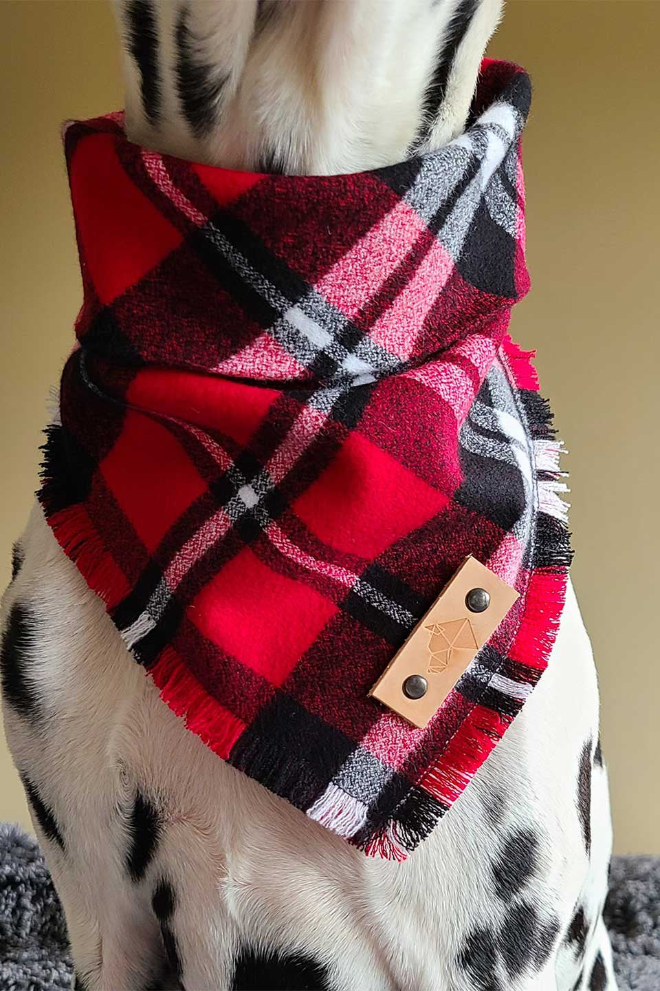 Klaus Fringed Flannel Dog Bandana クラウス・フリンジドッグバンダナ / DOGDOG GOOSE