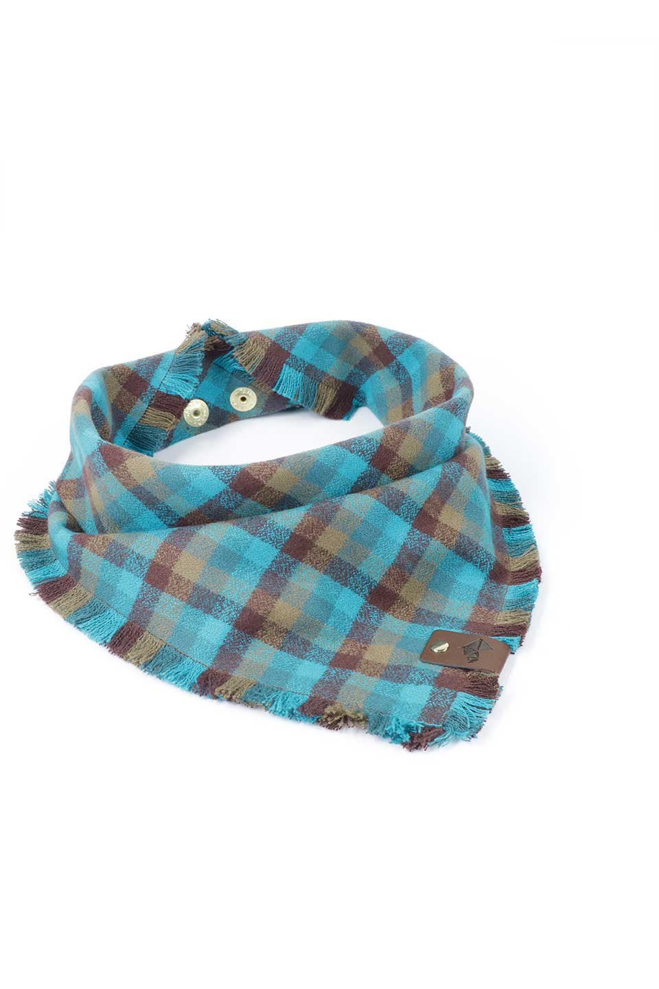 Evergreen Fringed Flannel Dog Bandana エバーグリーン・フリンジドッグバンダナ / DOGDOG GOOSE