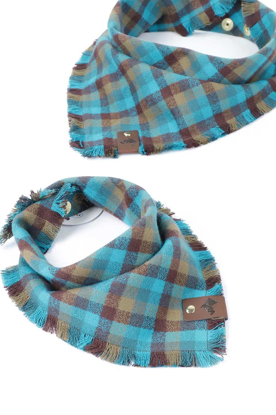 Evergreen Fringed Flannel Dog Bandana エバーグリーン・フリンジドッグバンダナ / DOGDOG GOOSE